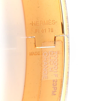 Hermes Enamel Narrow Clic Clac H Bracelet PM Orange 3 of 4