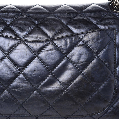 Chanel Metallic Aged Calfskin Quilted 2.55 Reissue 228 Flap Blue 14 of 16