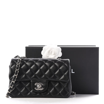Chanel Lambskin Quilted Mini Rectangular Flap Black 13 of 13