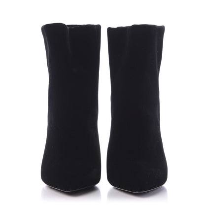 Saint Laurent Velvet Freja 105 Ankle Booties 36.5 Black 2 of 11