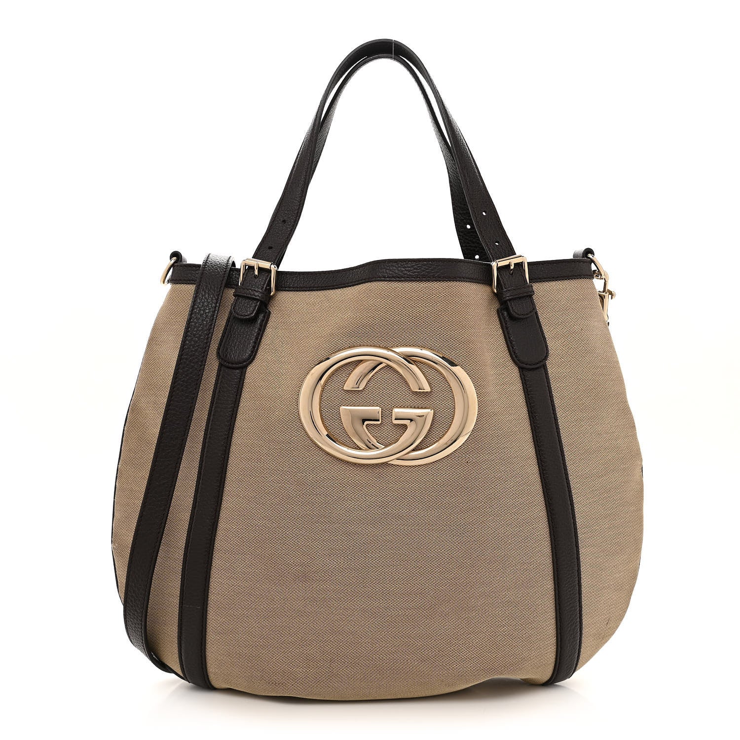 Gucci Canvas Britt Tote Dark Brown 1 of 22