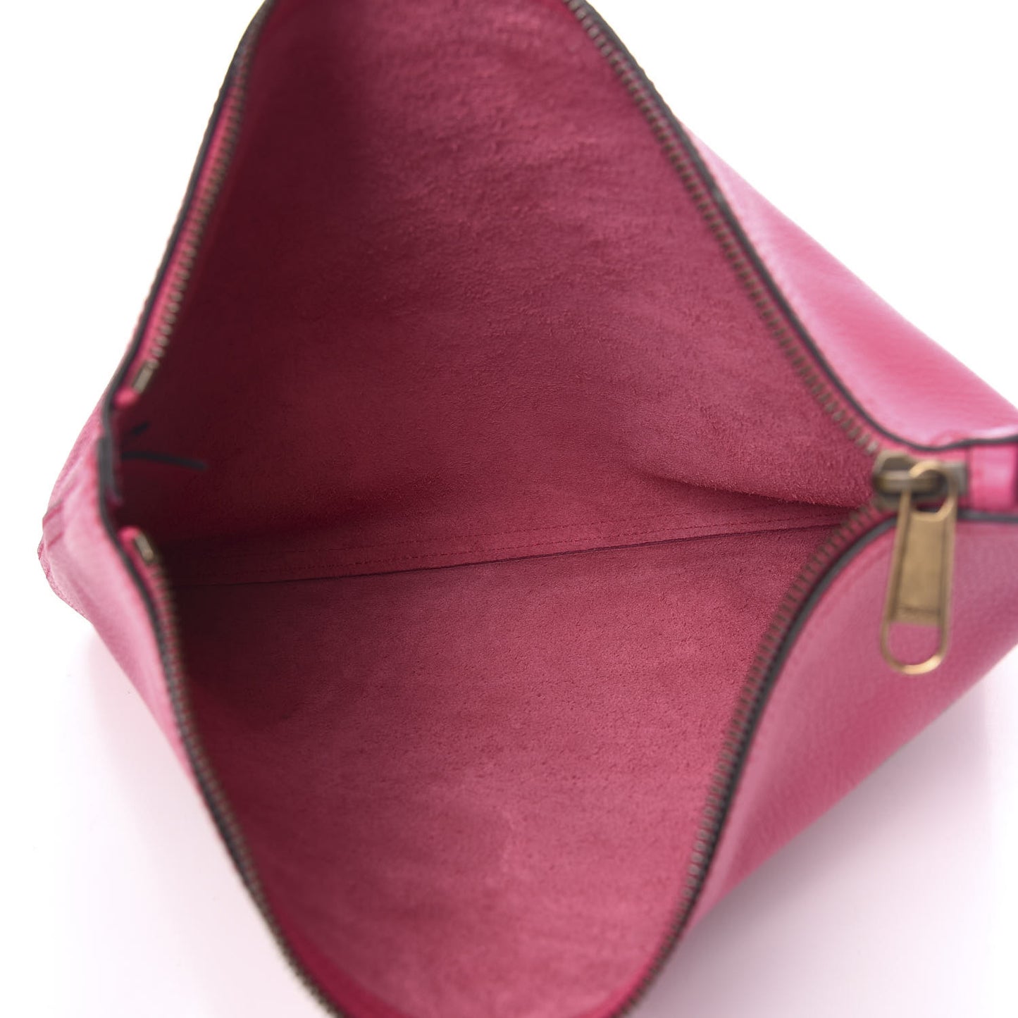 Pebbled Calfskin Medium Logo Portfolio Clutch Box Pink Green