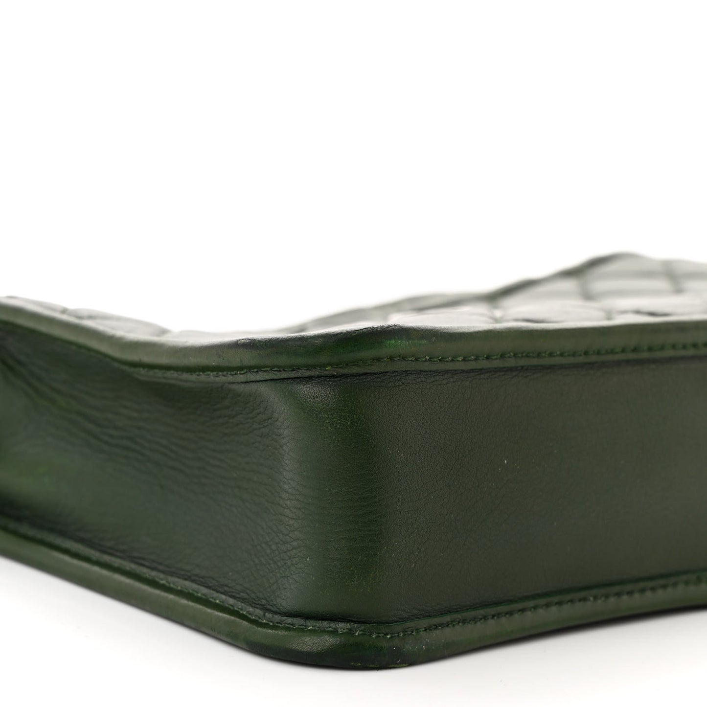Aged Calfskin Quilted Working Vibe Camera Case Khaki