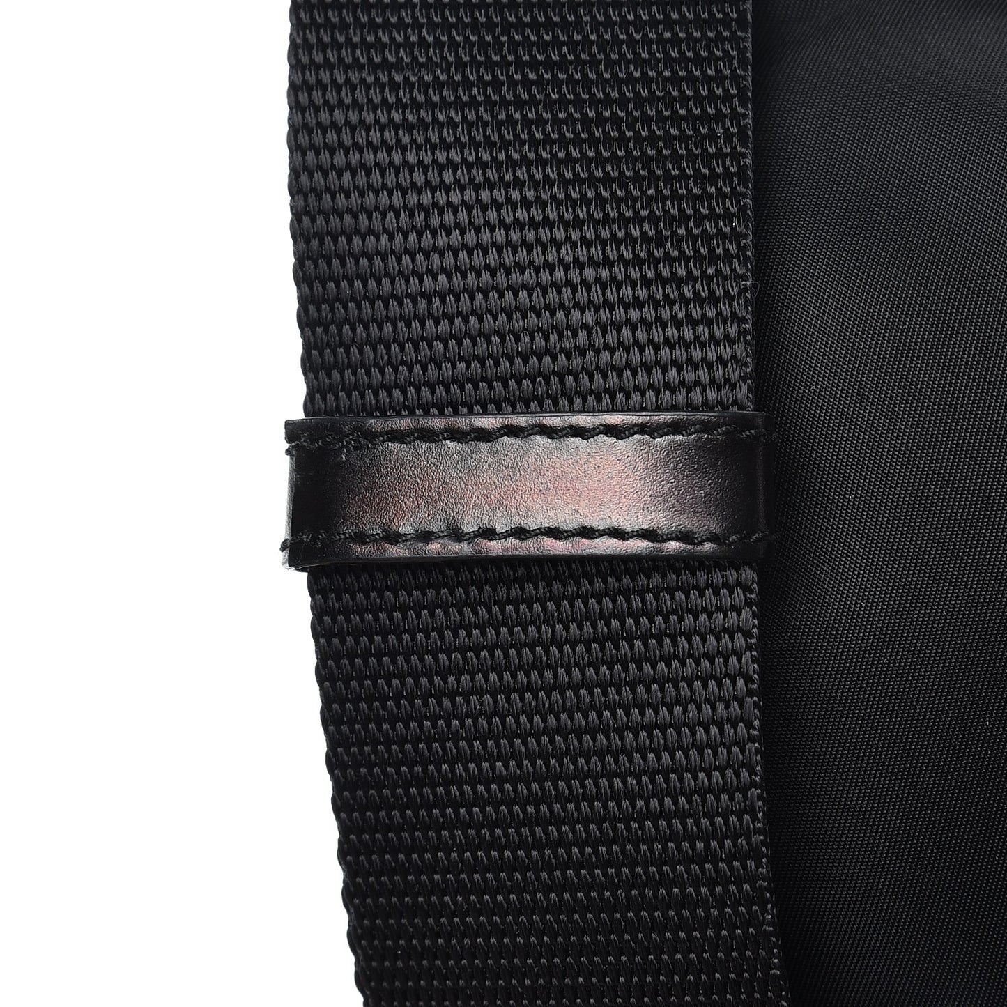 Nylon Vela Flat Messenger Bag Black