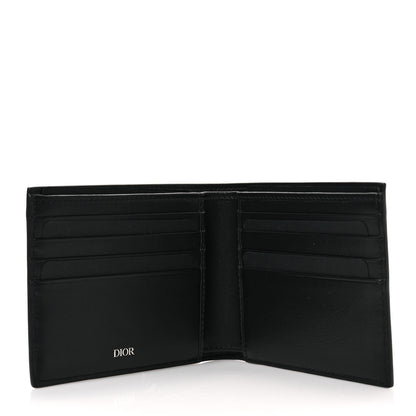 Christian Dior Calfskin Perforated Oblique Bi-Fold Do Galaxy Wallet Black 5 of 7