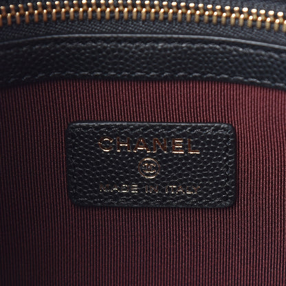 Chanel Caviar Quilted Medium Cosmetic Case Black 6 of 8