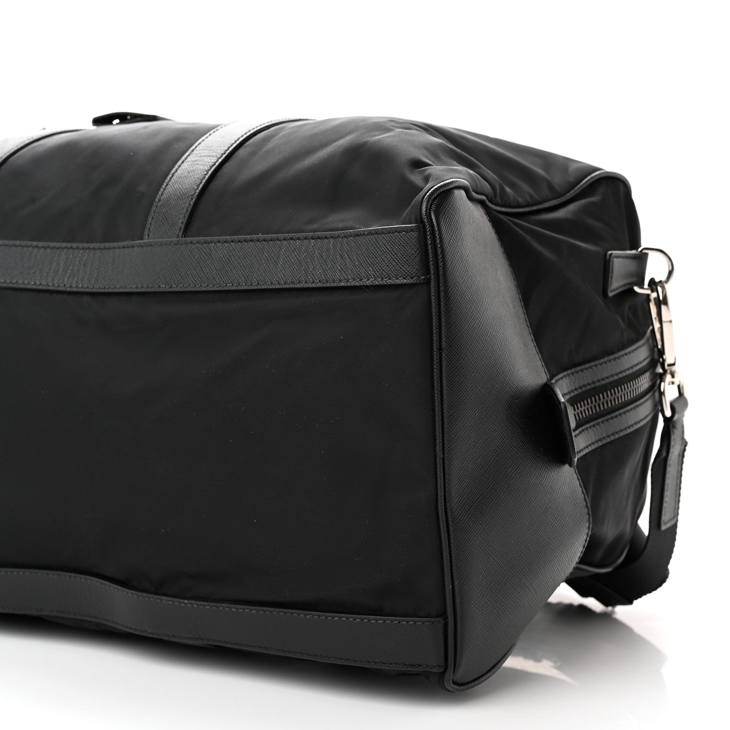 Prada Tessuto Nylon Saffiano Duffle Black 10 of 18