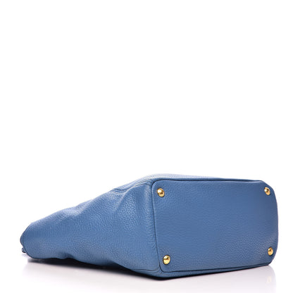 Prada Vitello Daino Side Pocket Tote Cobalto 4 of 18