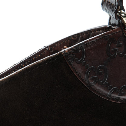 Gucci Guccissima Suede Hasler Hobo Dark Brown 7 of 8