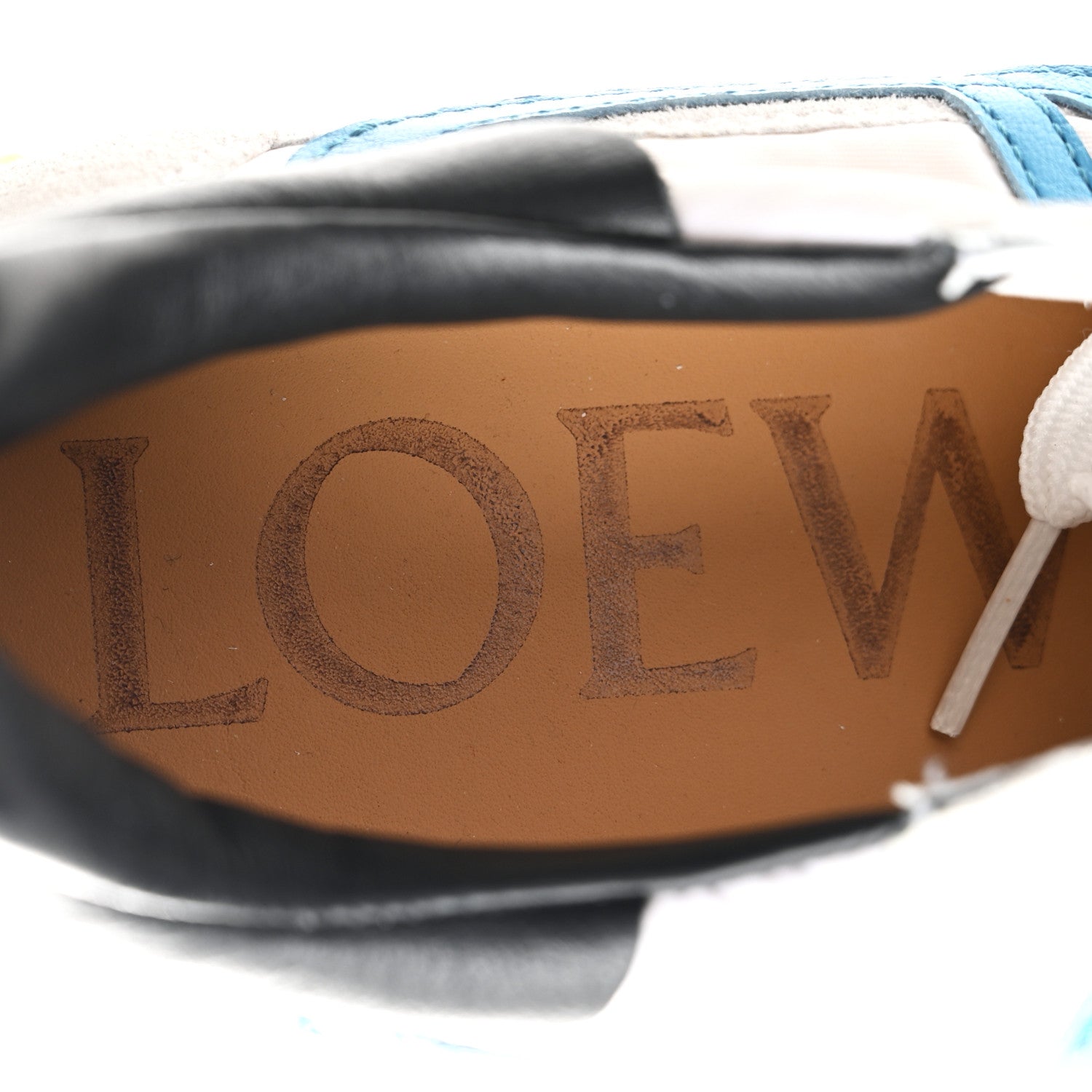 Loewe Fabric Suede Flow Retro Runner Sneakers 38 White Blue 8 of 10