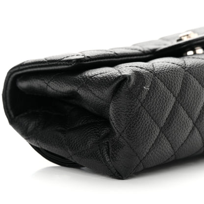 Chanel Grained Calfskin Quilted 2.55 Reissue Flap Belt Bag Clutch Black 10 of 15