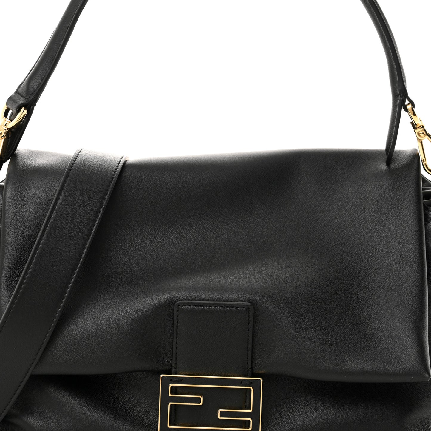 Nappa Medium Mamma Baguette Black
