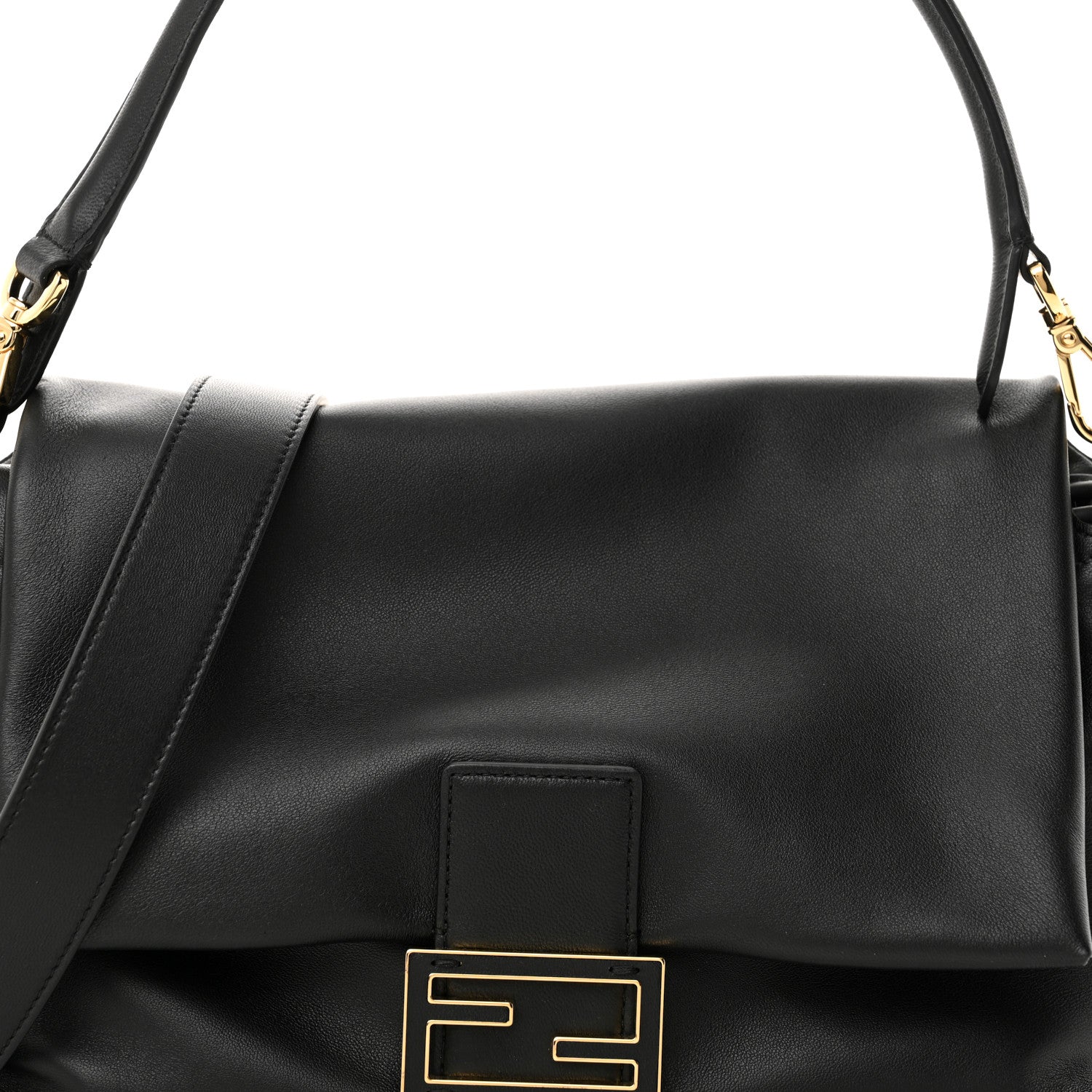 Fendi Nappa Medium Mamma Baguette Black 8 of 12