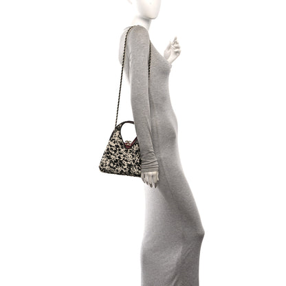 Chanel Pony Hair Printed Chic Lady Small Shopping Tote White Black 2 of 11