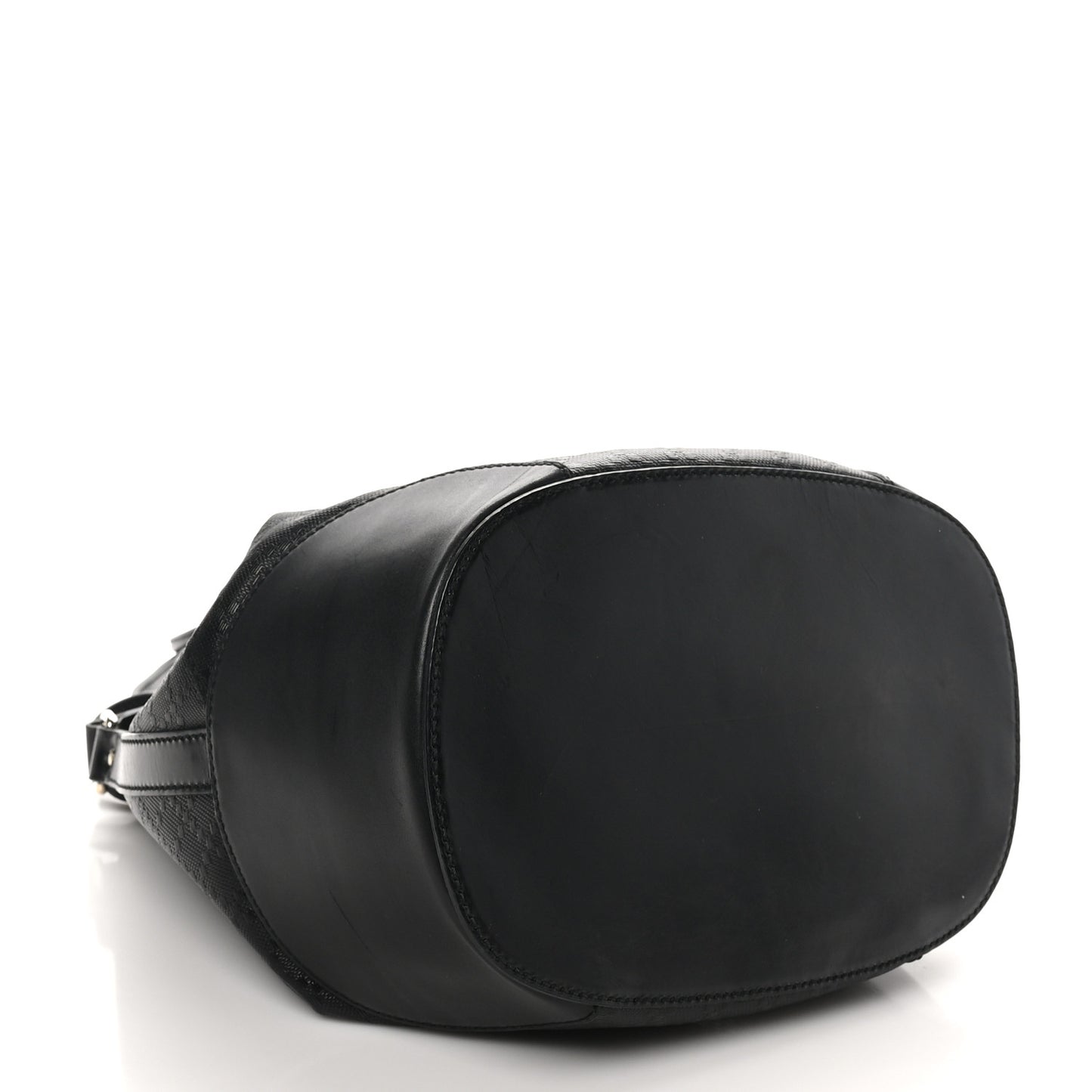 Bright Diamante Medium Bucket Bag Black