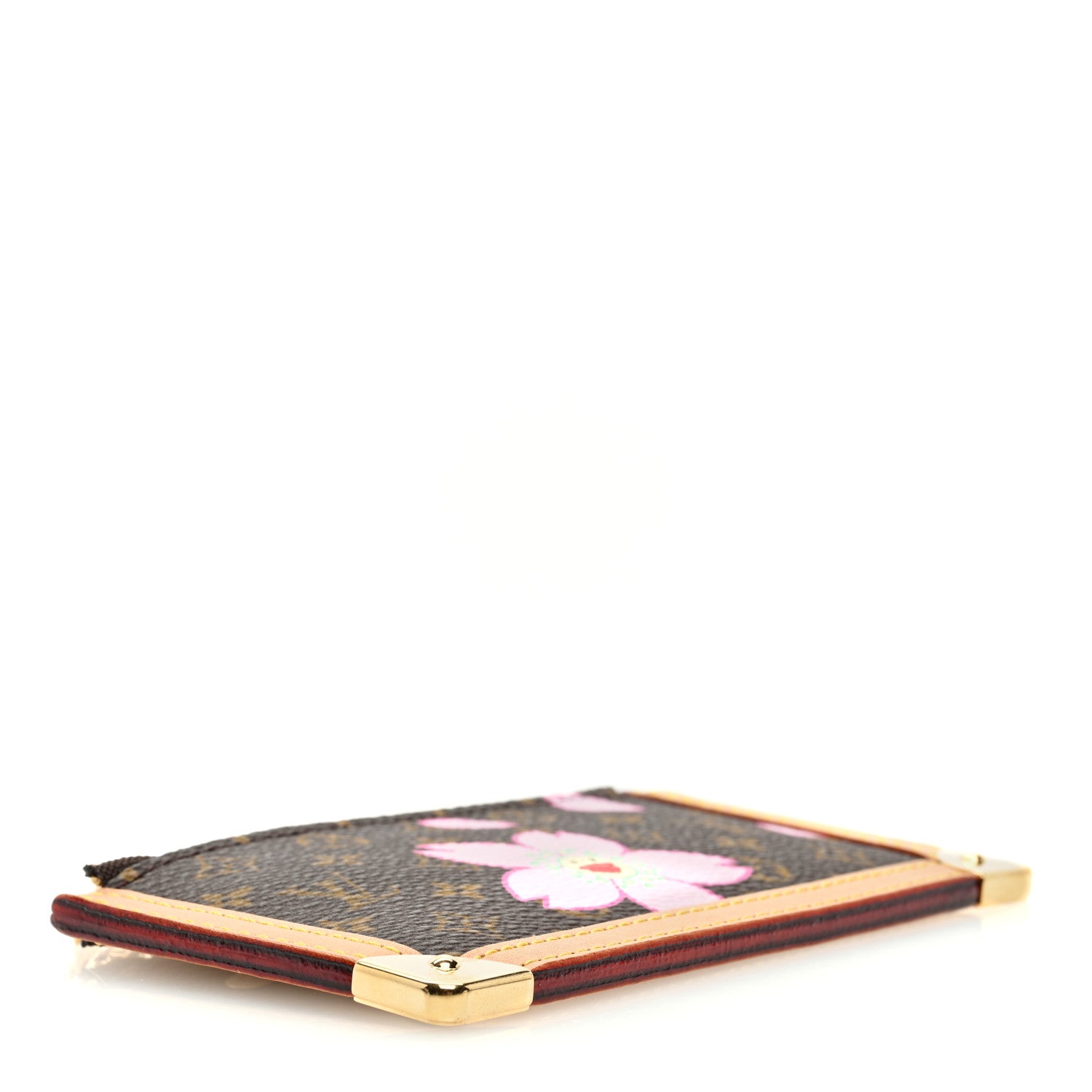 Louis Vuitton LOUIS VUITTON Monogram Cherry Blossom Key Pouch Brown 4 of 6