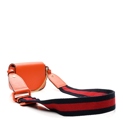 Gucci Azalea Calfskin Web Monochrome Horsebit 1955 Wallet On Strap Orange 3 of 11