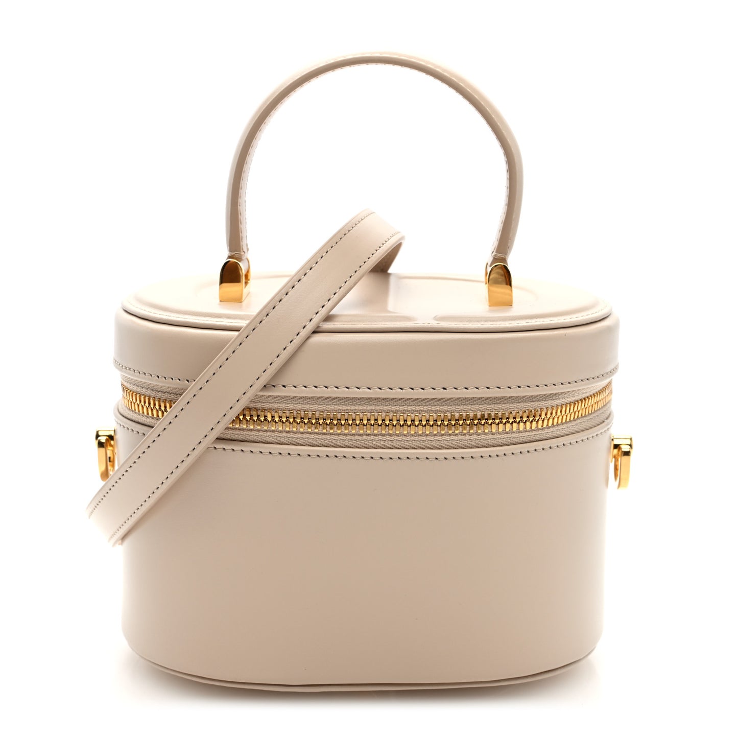 Calfskin CD Signature Vanity Caramel Beige