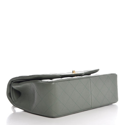 Chanel Iridescent Caviar Quilted Jumbo Double Flap Green 4 of 8