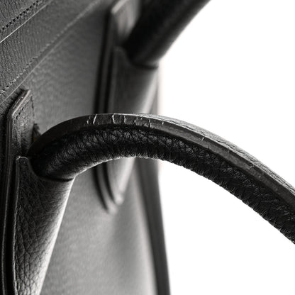 Celine Drummed Calfskin Micro Luggage Black 10 of 10