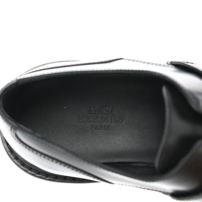 Hermes Glossed Calfskin First Oxford 36.5 Black 7 of 8