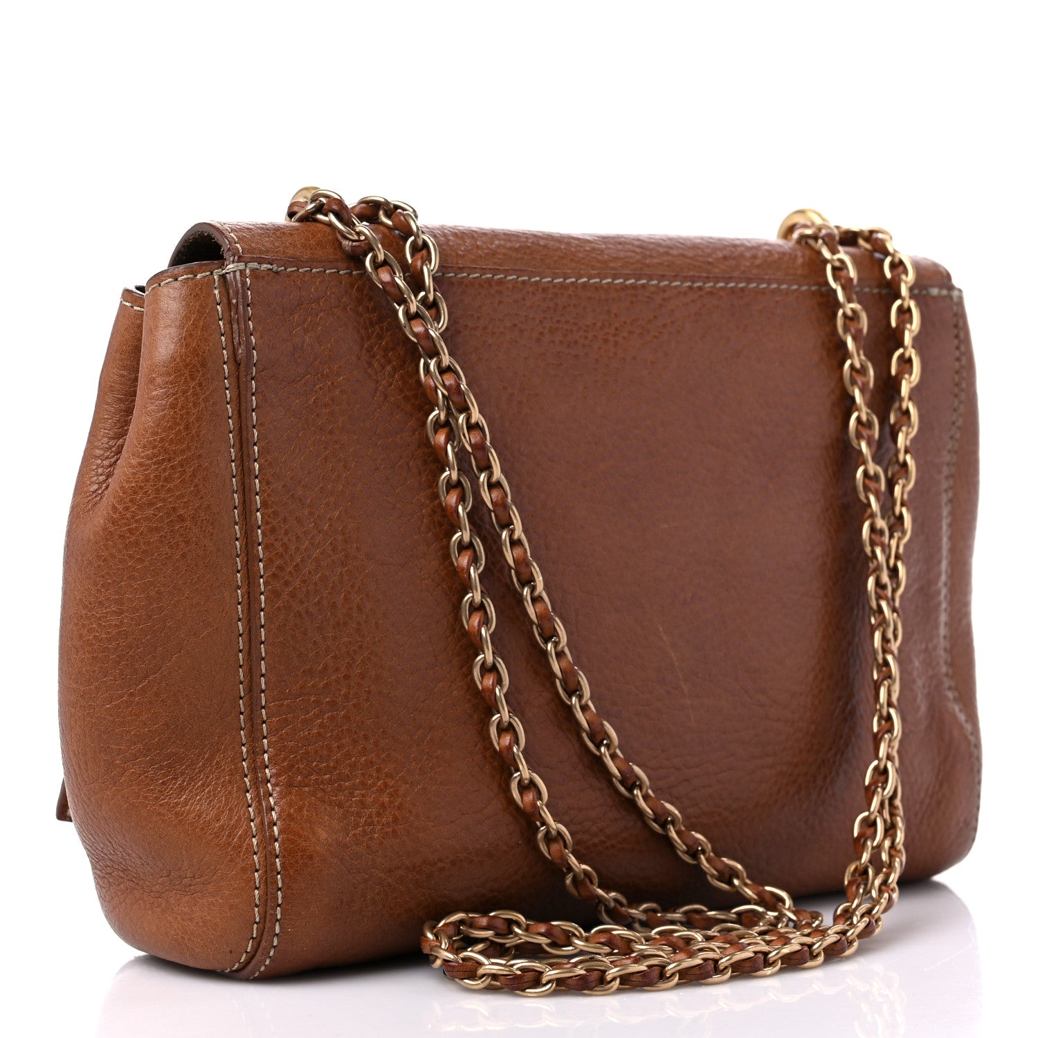 Mulberry Natural Calfskin Small Lily Flap Oak 3 of 19