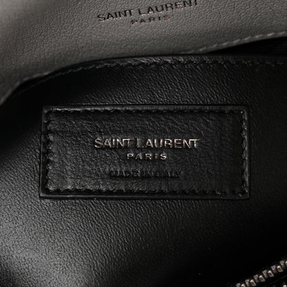 Saint Laurent Sheepskin Matelasse Chevron Monogram Medium College Bag New Stone 6 of 10