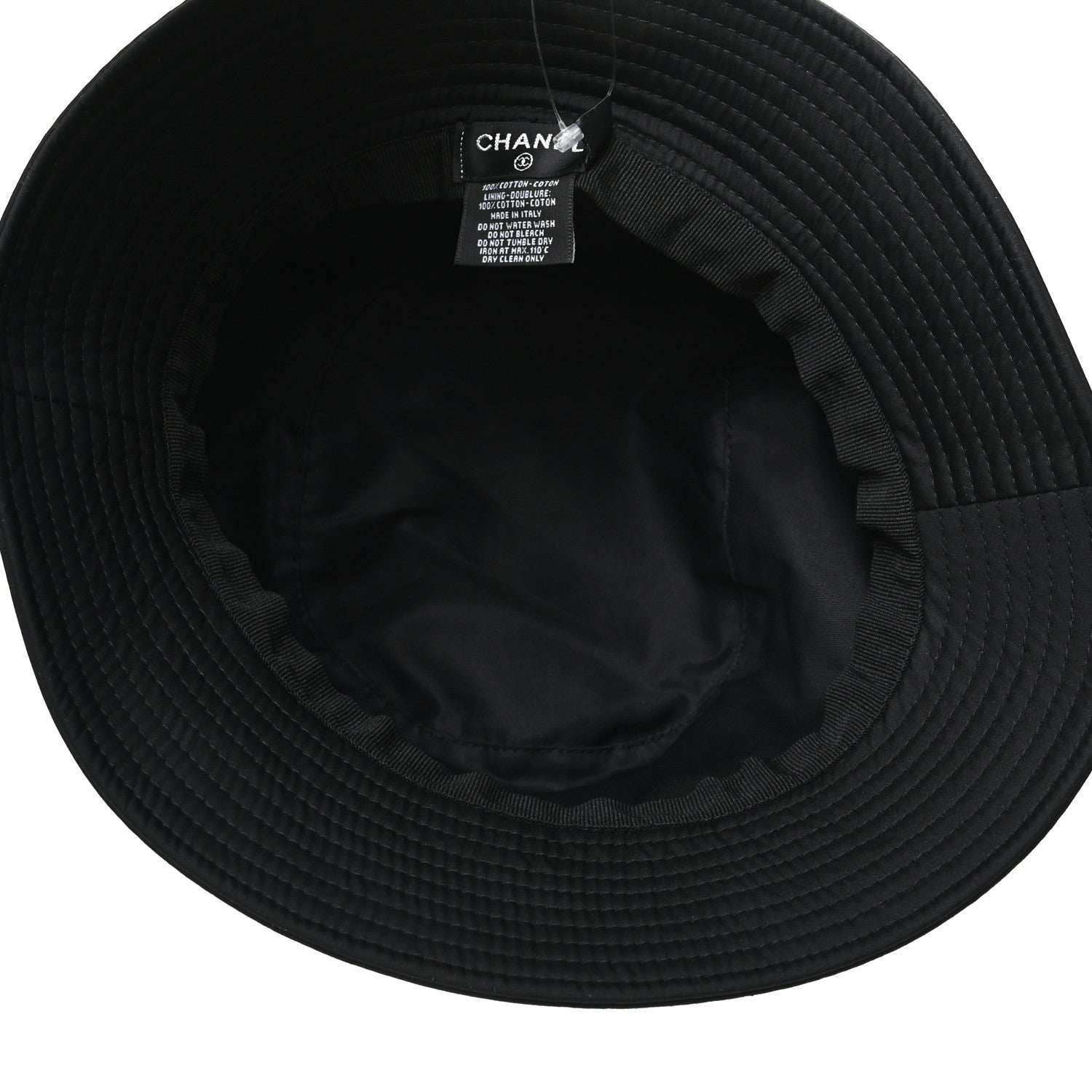 Chanel Cotton CC Bucket Hat S Black 4 of 5