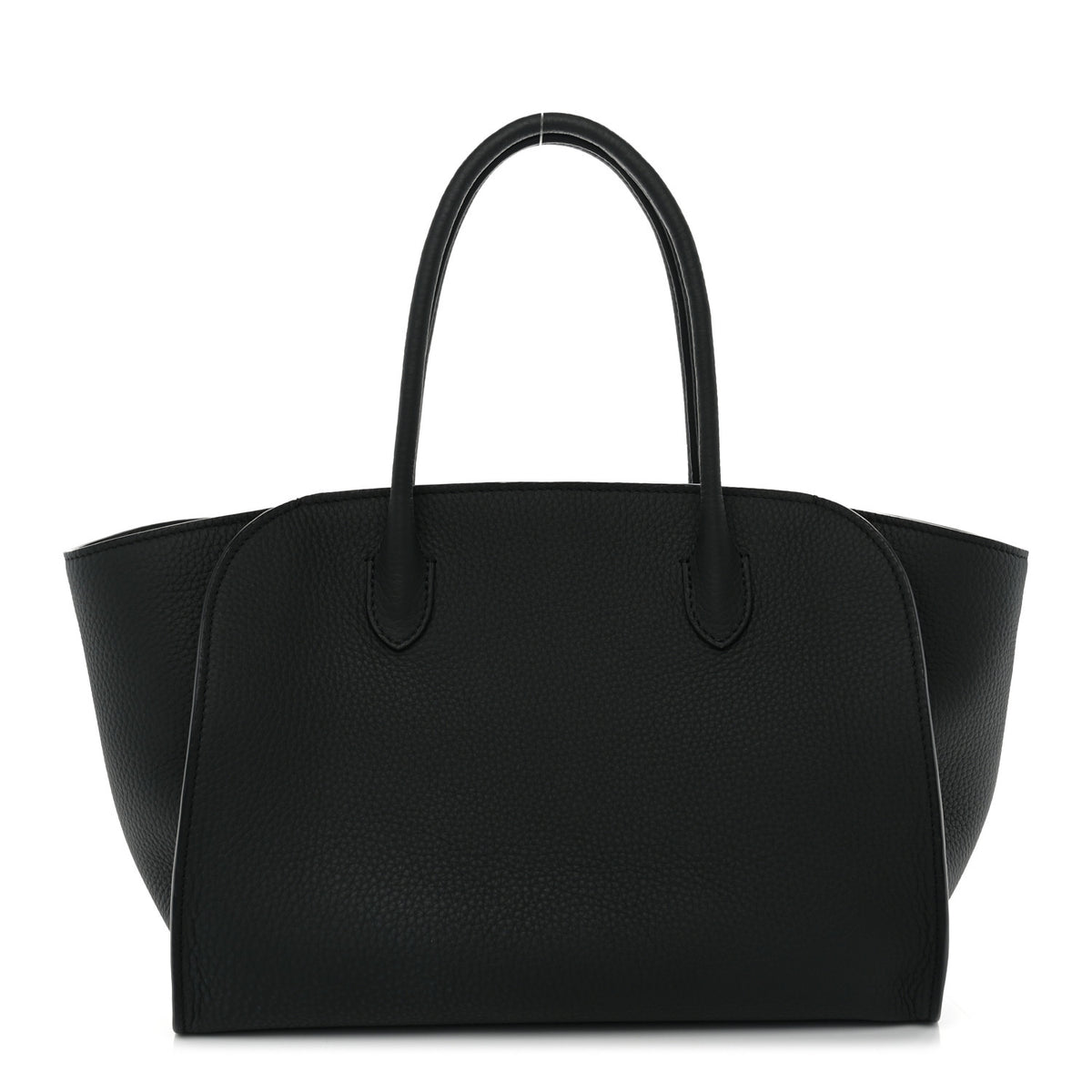 Grained Calfskin Marlo 12 Tote Bag Dark Pine