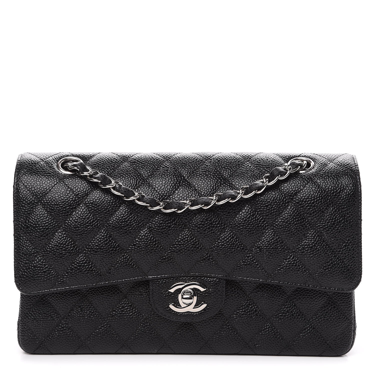 Chanel Caviar Quilted Medium Double Flap Black 1 of 9