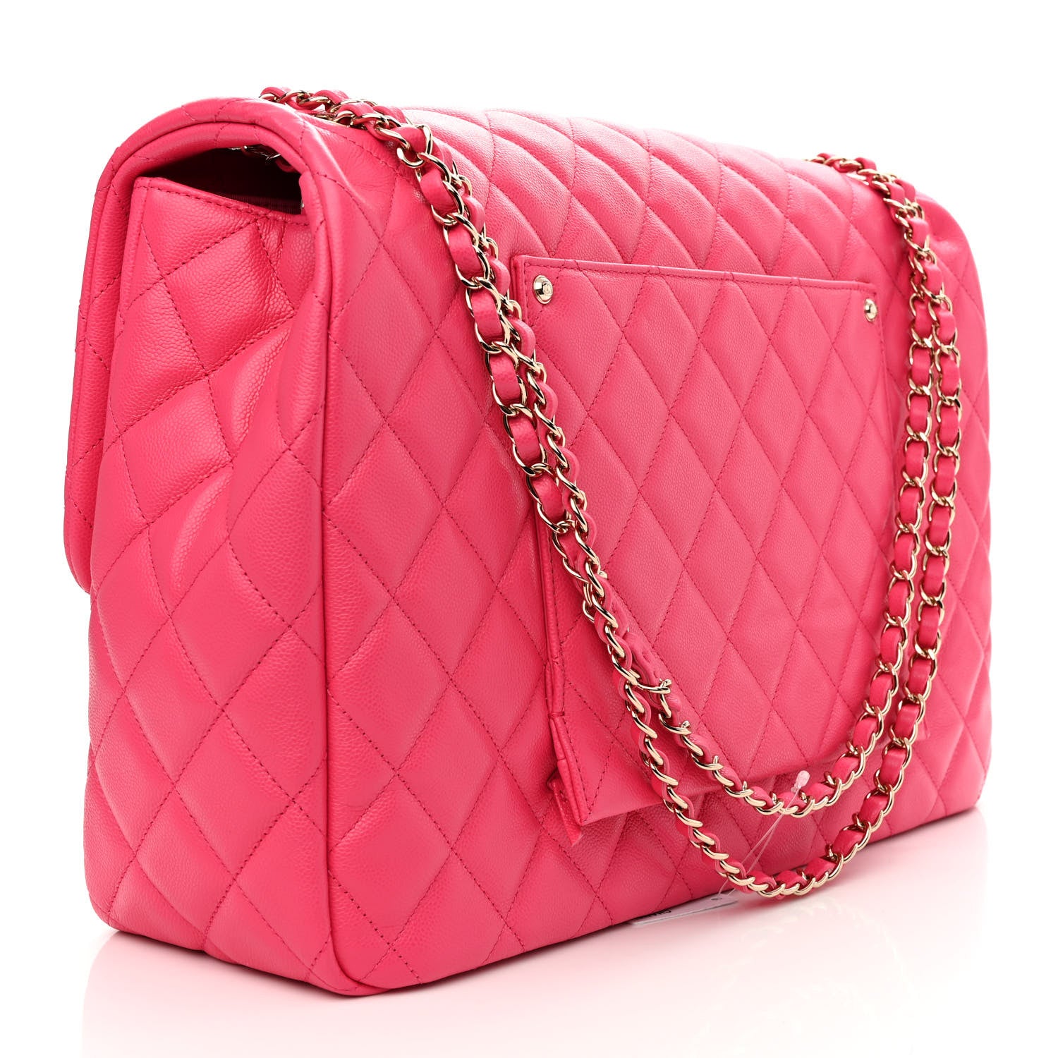 Chanel Caviar Quilted XXL Travel Flap Bag Dark Pink 3 of 11