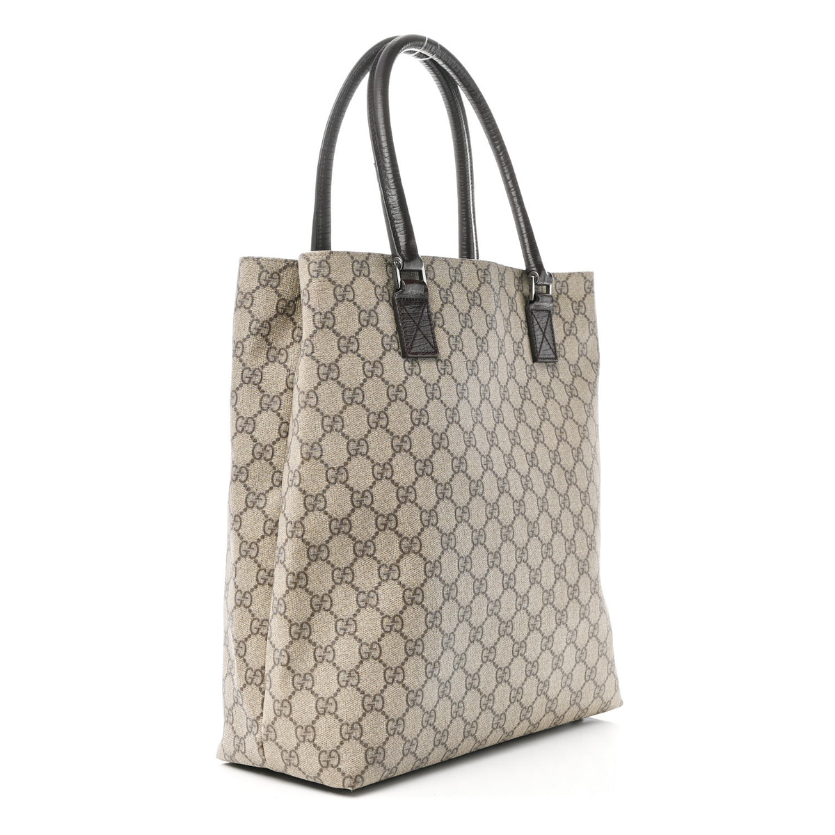 GG Plus Monogram Small Vertical Tote Dark Brown