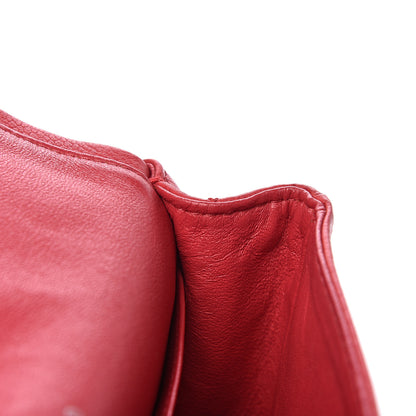 Chanel Washed Caviar Quilted Medium Double Flap Red 12 of 14