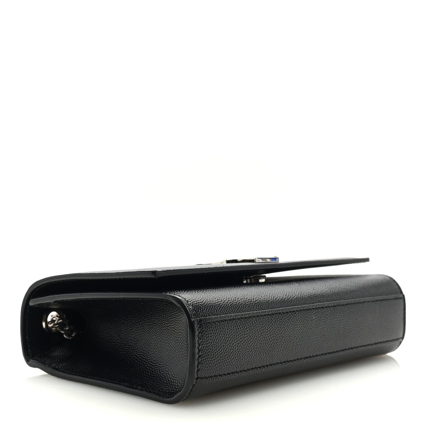 SAINT LAURENT Grain De Poudre Small Monogram Kate Satchel Black