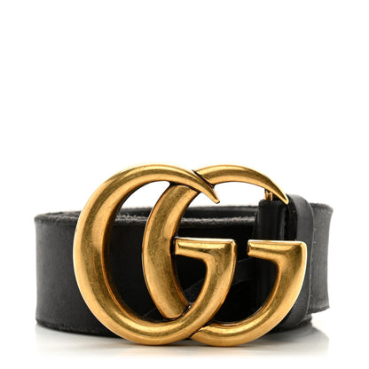 Gucci Faded Calfskin Double G 40mm Belt 90 36 Black 1 of 7