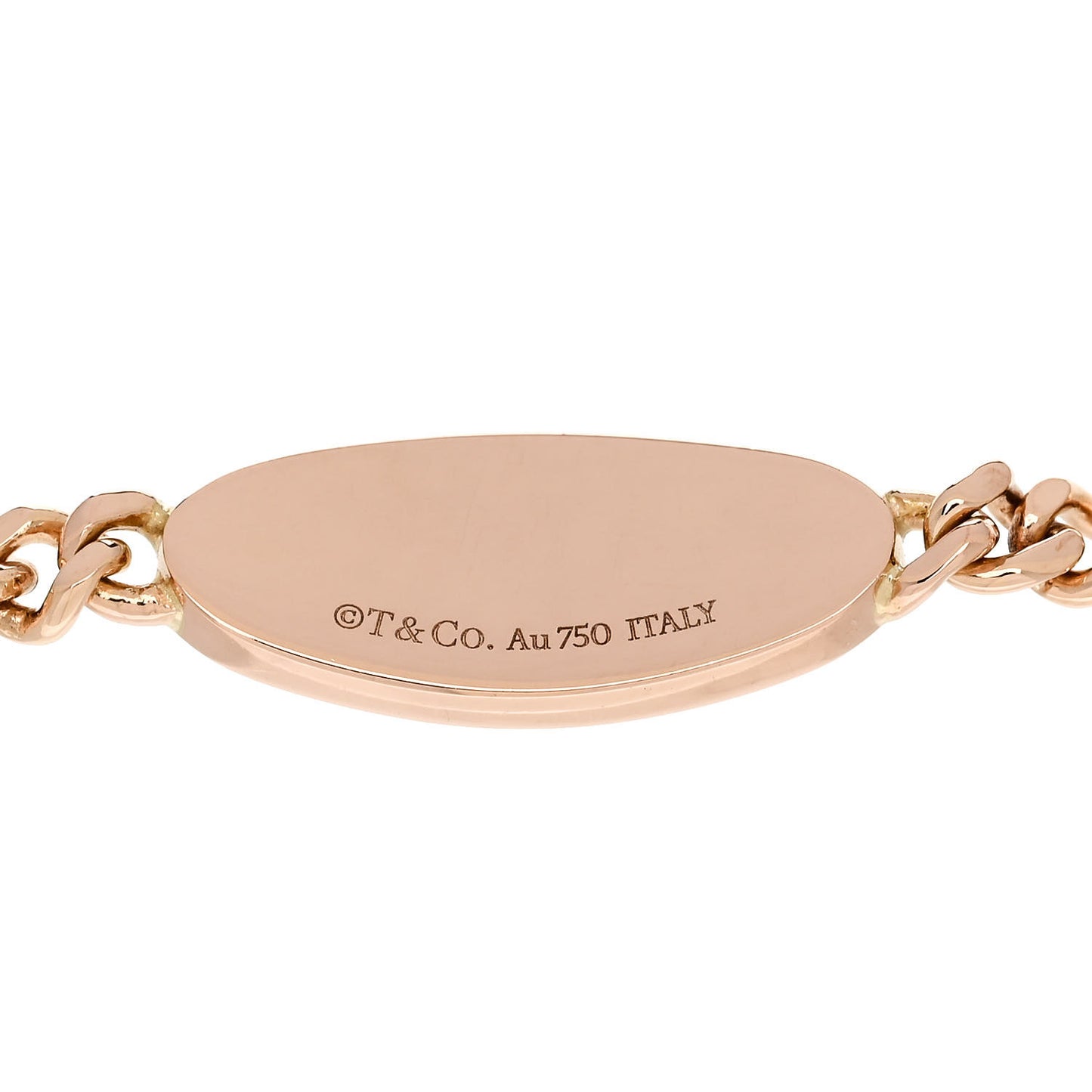 18K Rose Gold Diamond Return To Tiffany Oval ID Bracelet