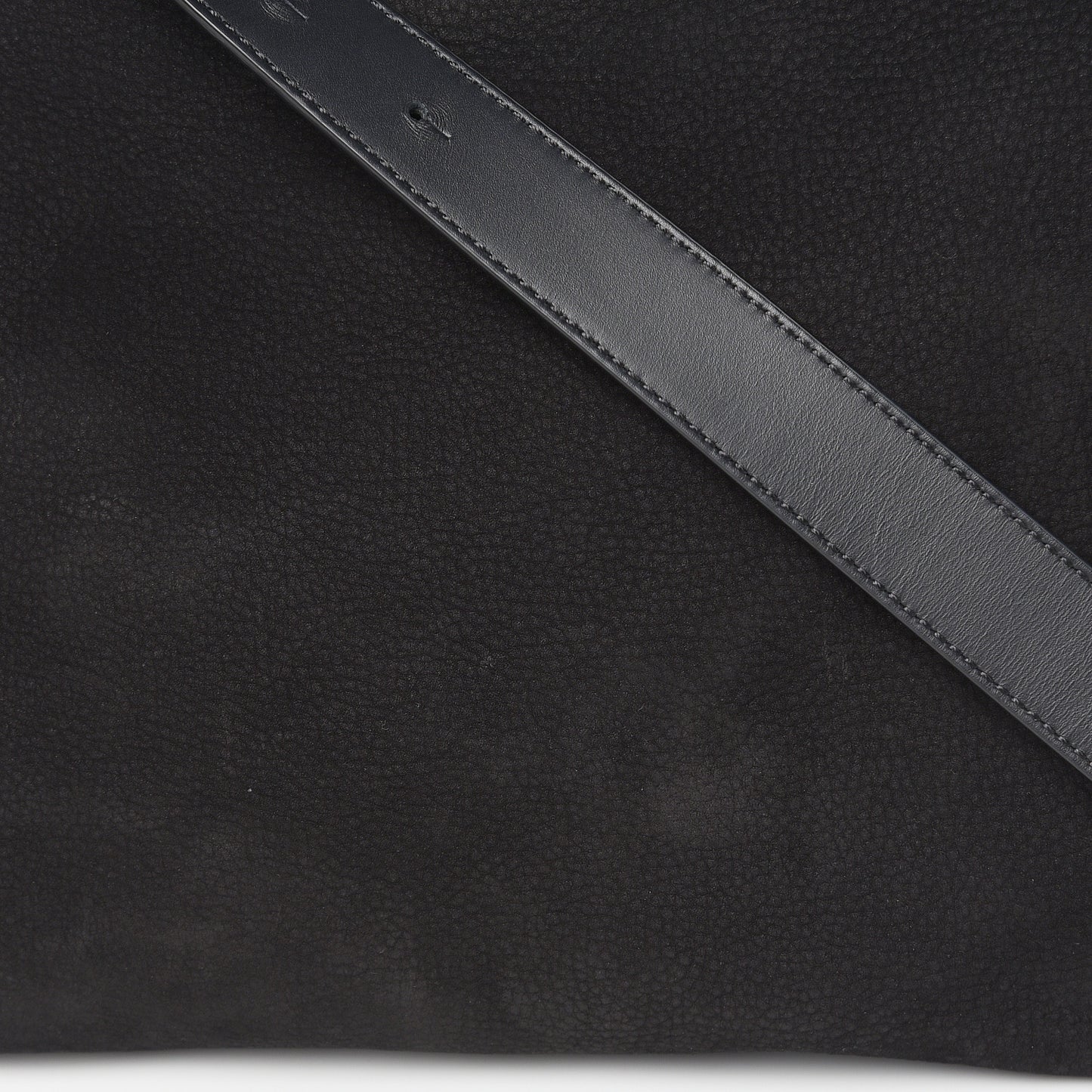 Nubuck Calfskin Berlingo Shoulder Bag Black