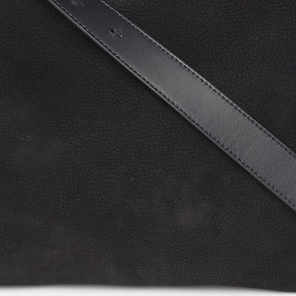 Loewe Nubuck Calfskin Berlingo Shoulder Bag Black 8 of 10