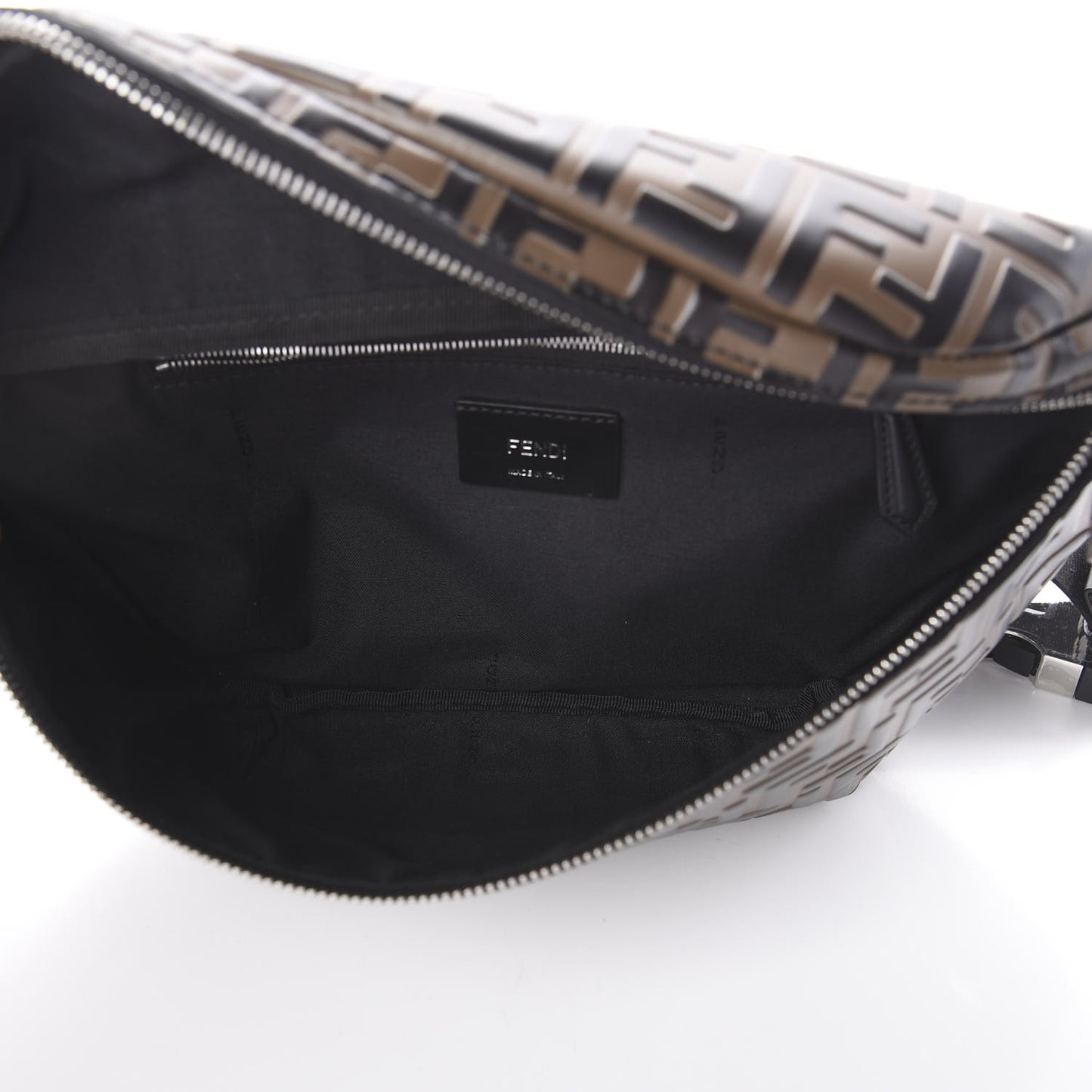 Vitello Century Bi-Color FF 1974 Embossed Belt Bag Maya Black