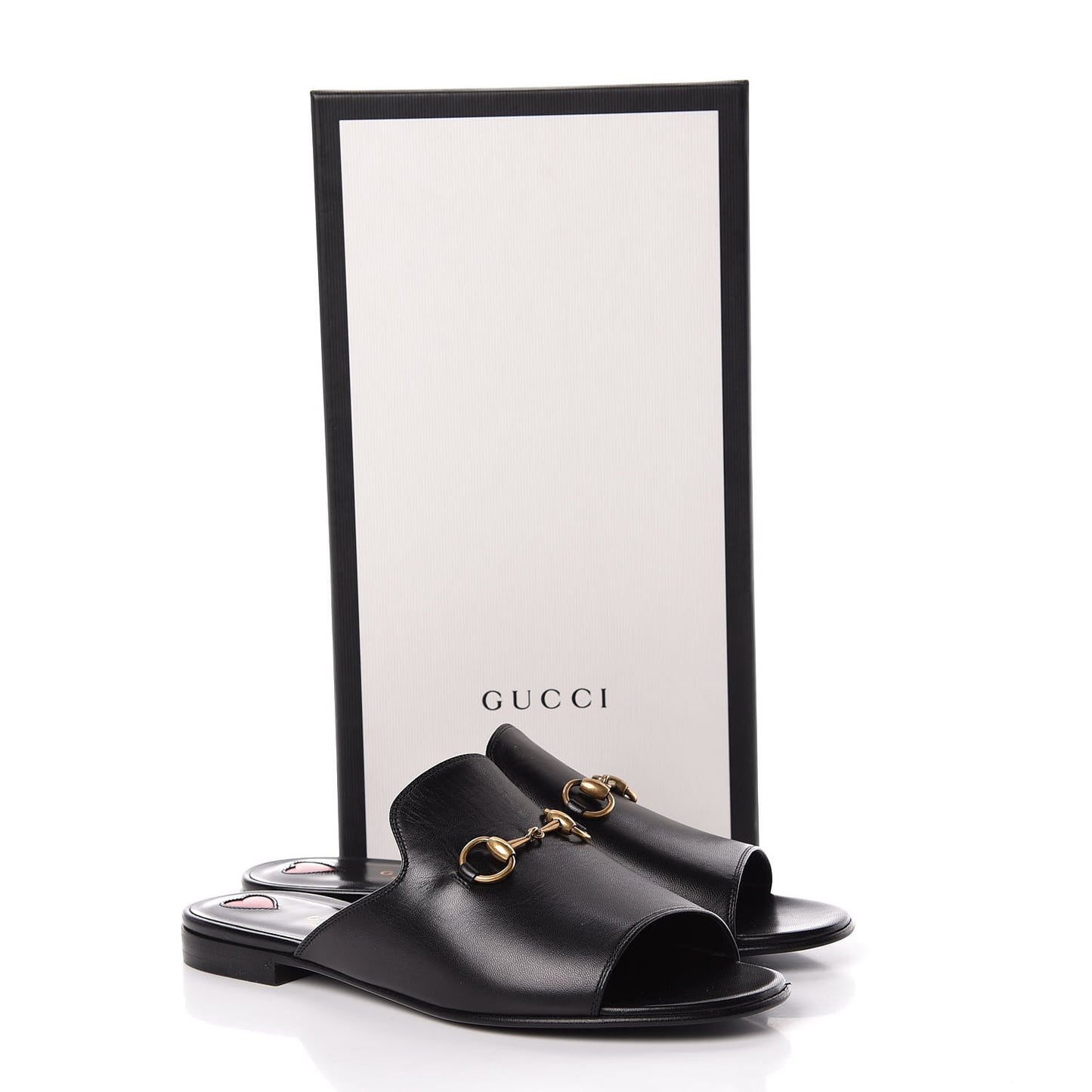 Malaga Kid Horsebit Slide Sandals 37 Black