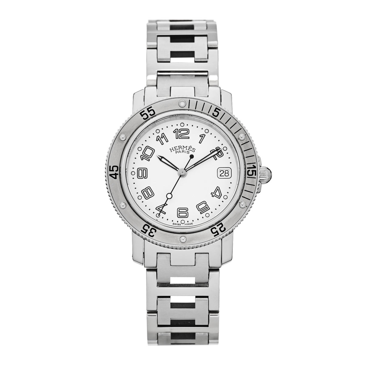 Stainless Steel 38mm Clipper Diver Quartz Watch White