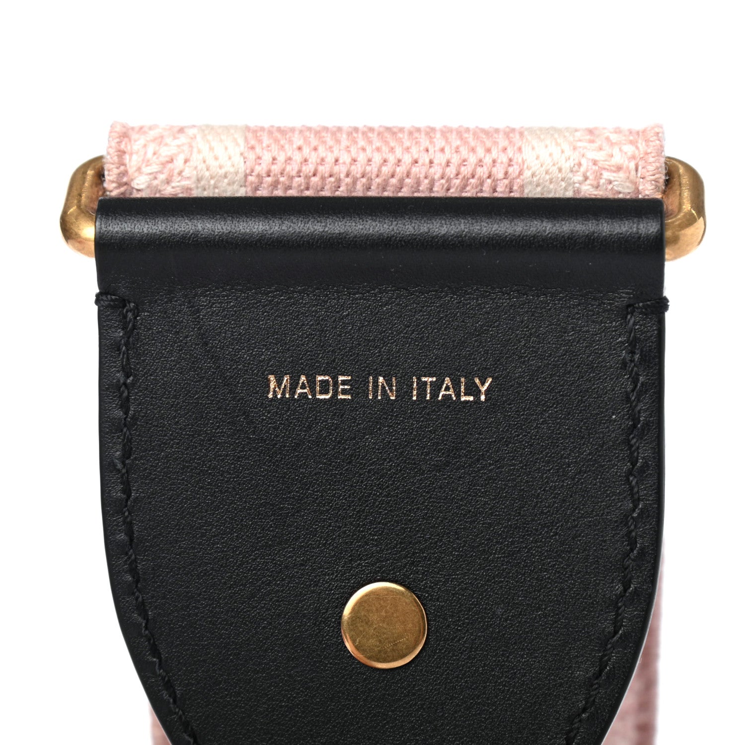 Christian Dior Canvas Embroidered Shoulder Strap Pink Multicolor 3 of 4