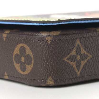 Louis Vuitton Monogram 2021 Christmas Animation China Wall Pochette Felicie Chain Wallet Myosotis Blue 8 of 9