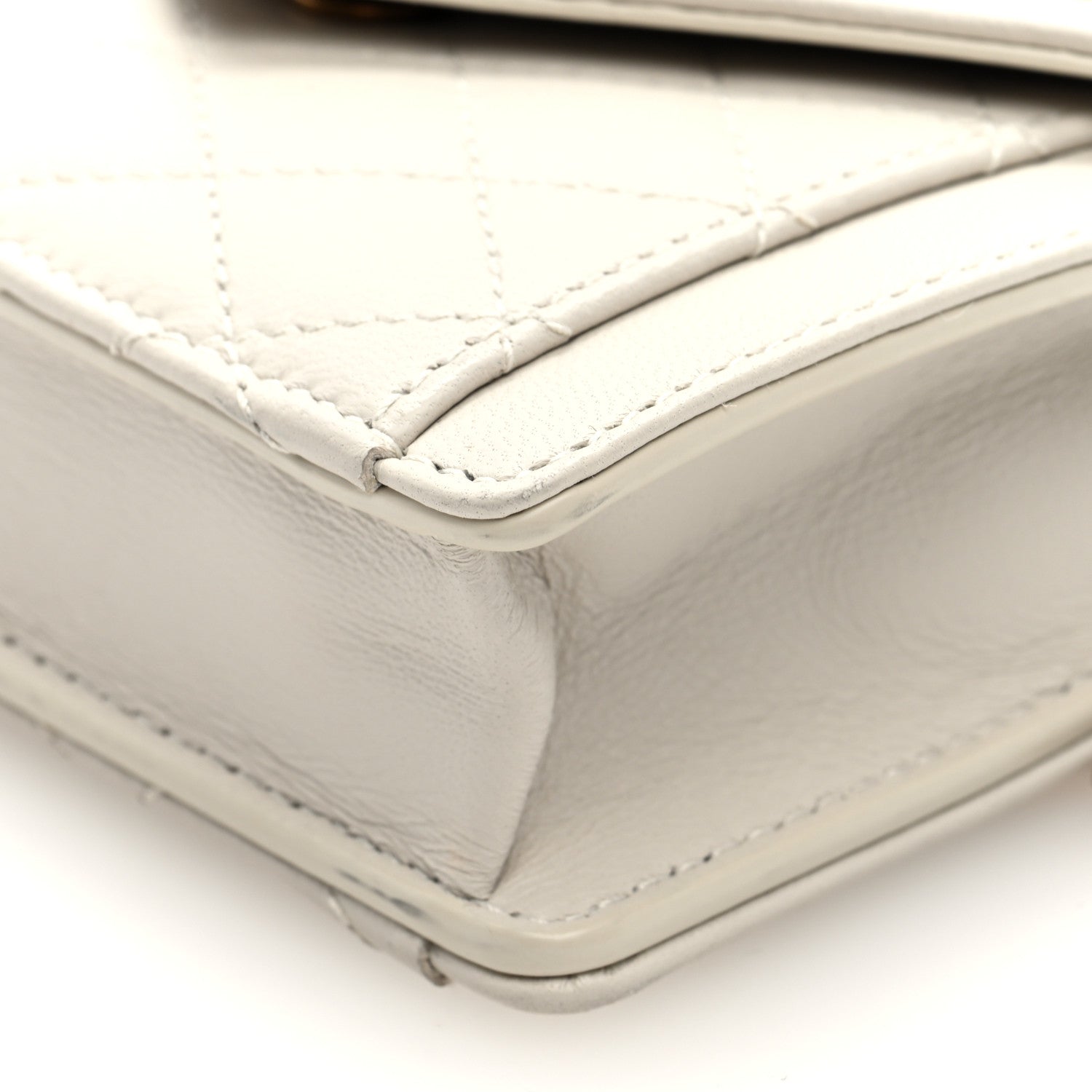 Saint Laurent Lambskin Quilted Monogram Micro Gaby Crossbody Bag Crema Soft 9 of 9