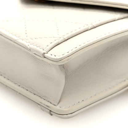 Saint Laurent Lambskin Quilted Monogram Micro Gaby Crossbody Bag Crema Soft 9 of 9