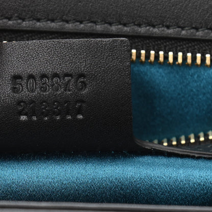 Gucci Suede Patent Web Dragon Embroidered Medium Ophidia Chain Shoulder Bag Blue Black 7 of 10