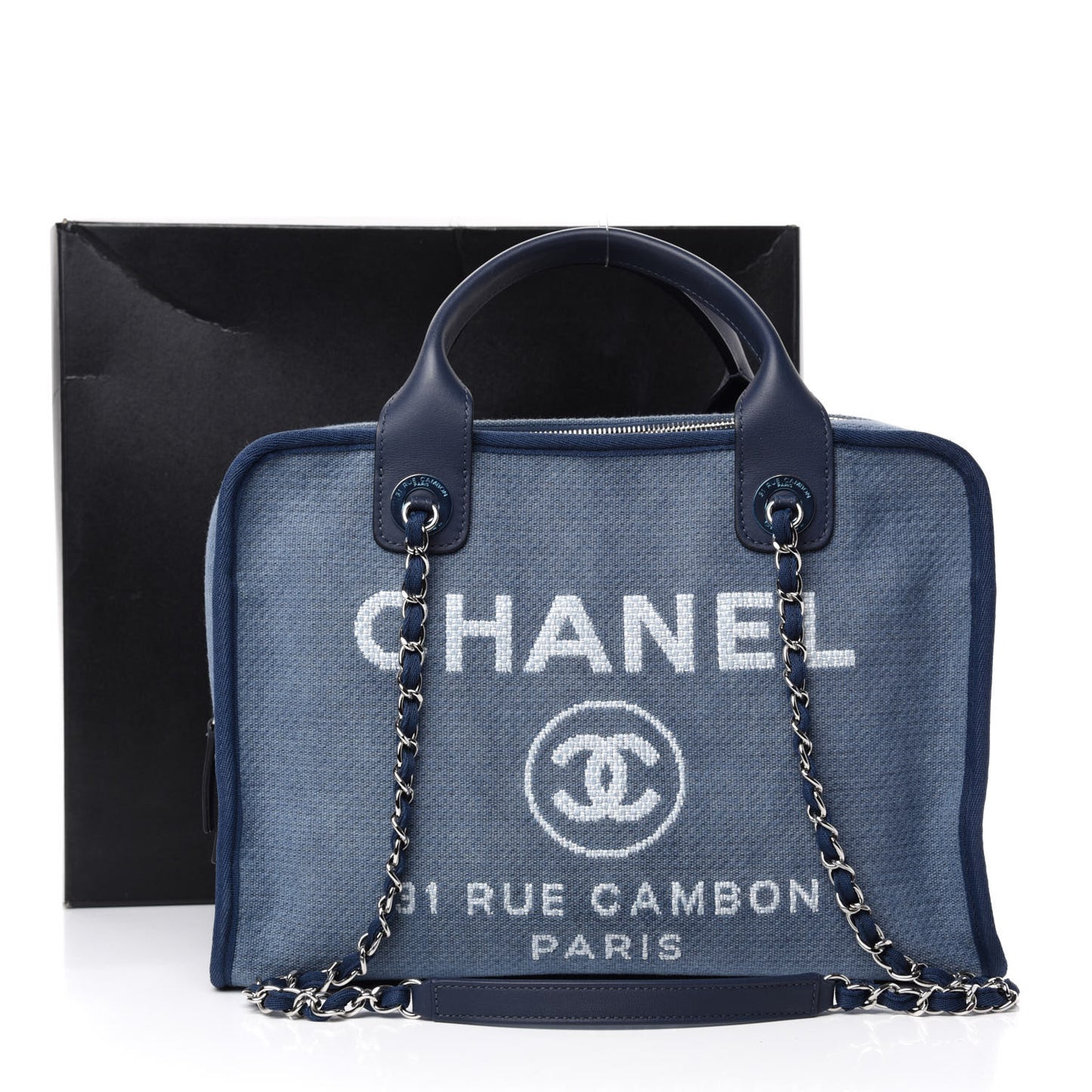 Denim Deauville Bowling Bag Blue