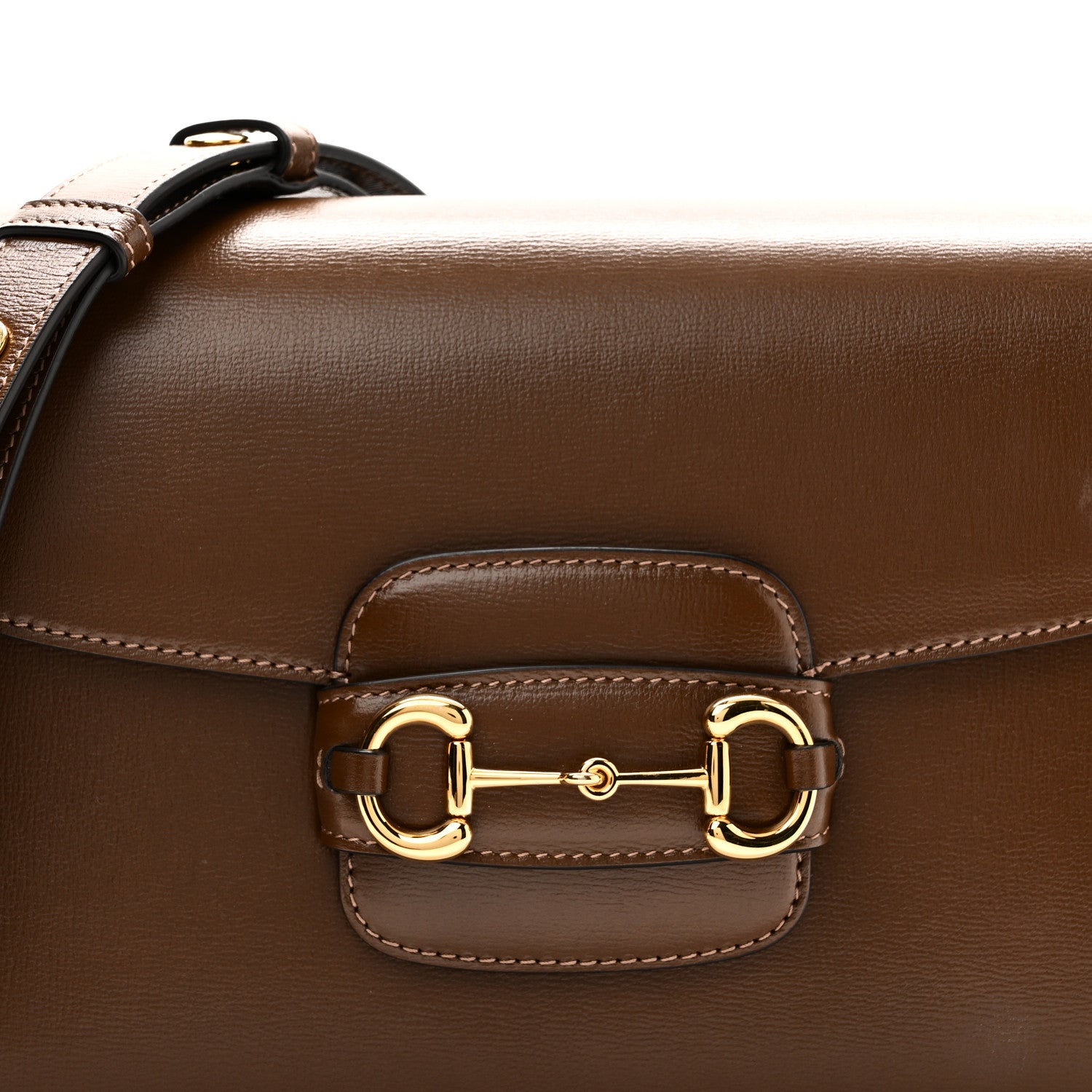 Gucci Azalea Calfskin Horsebit 1955 Shoulder Bag Brown Sugar 8 of 10