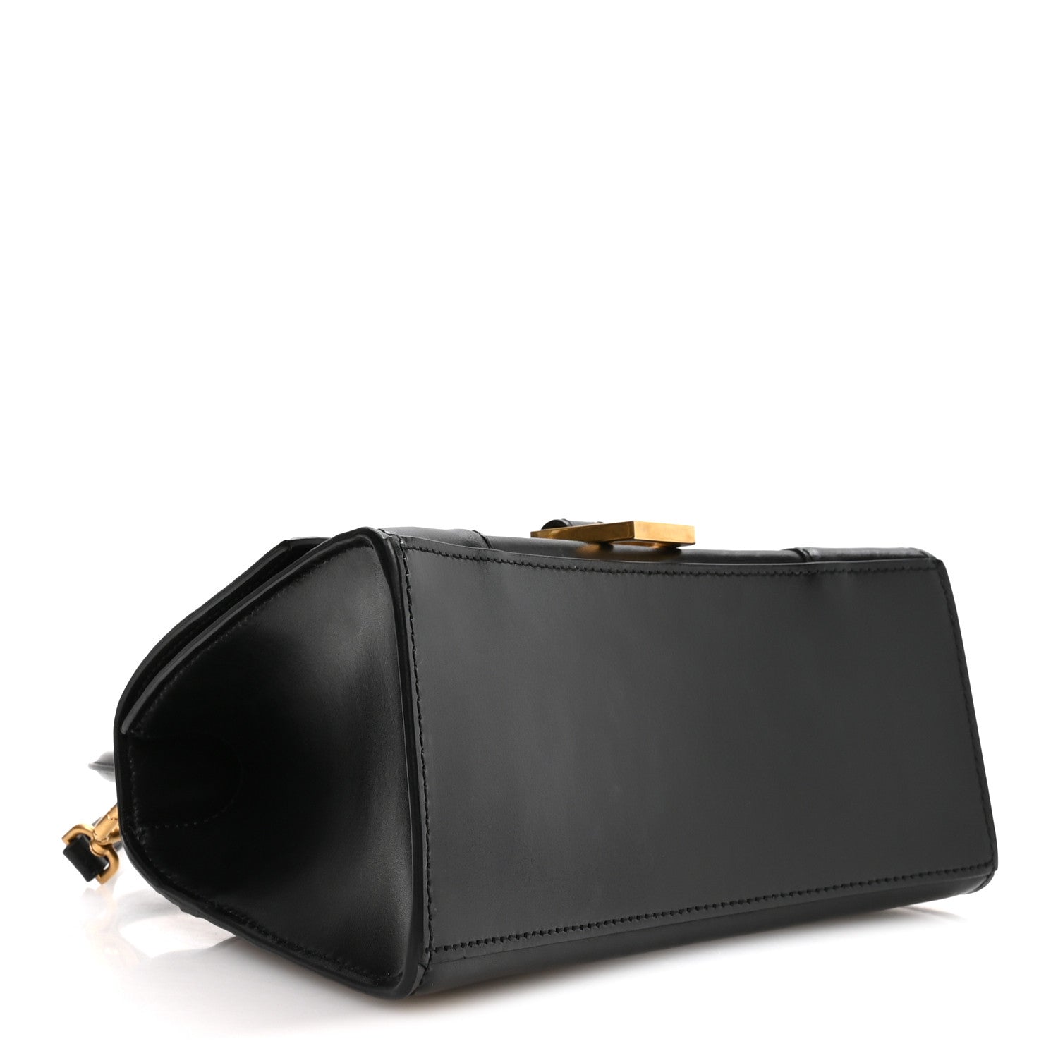 Balenciaga Shiny Box Calfskin Small Hourglass Top Handle Bag Black 4 of 11