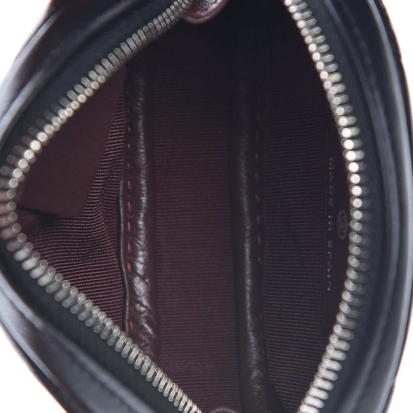 Lambskin Quilted Zip Around Classic Coin Purse Black